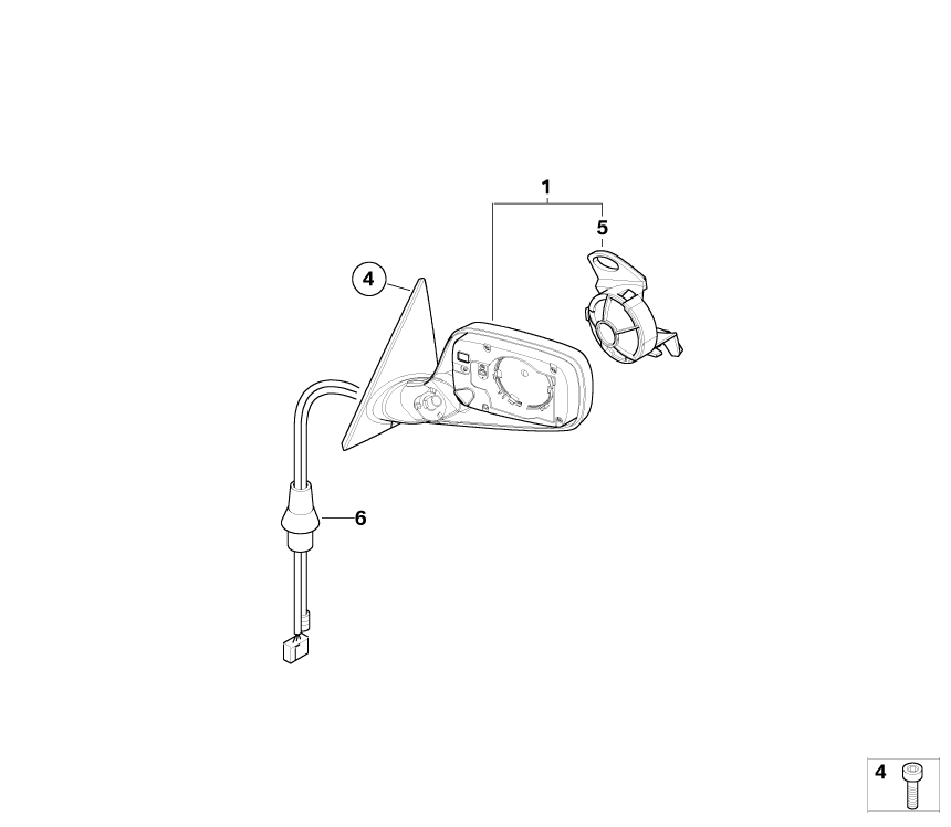 BMW Genuine Exterior Wing Mirror Heated NS Left