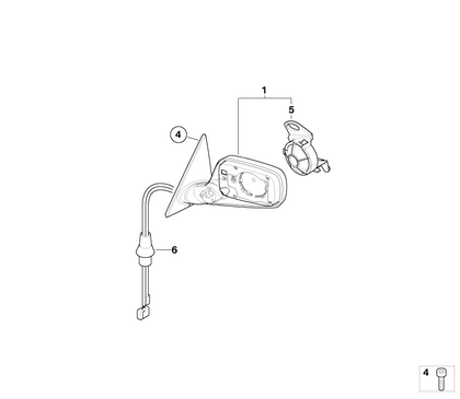 BMW Genuine Exterior Wing Mirror Heated NS Left