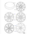Jaguar Alloy Wheel 18" Style 1024, 10 spoke, Rear
