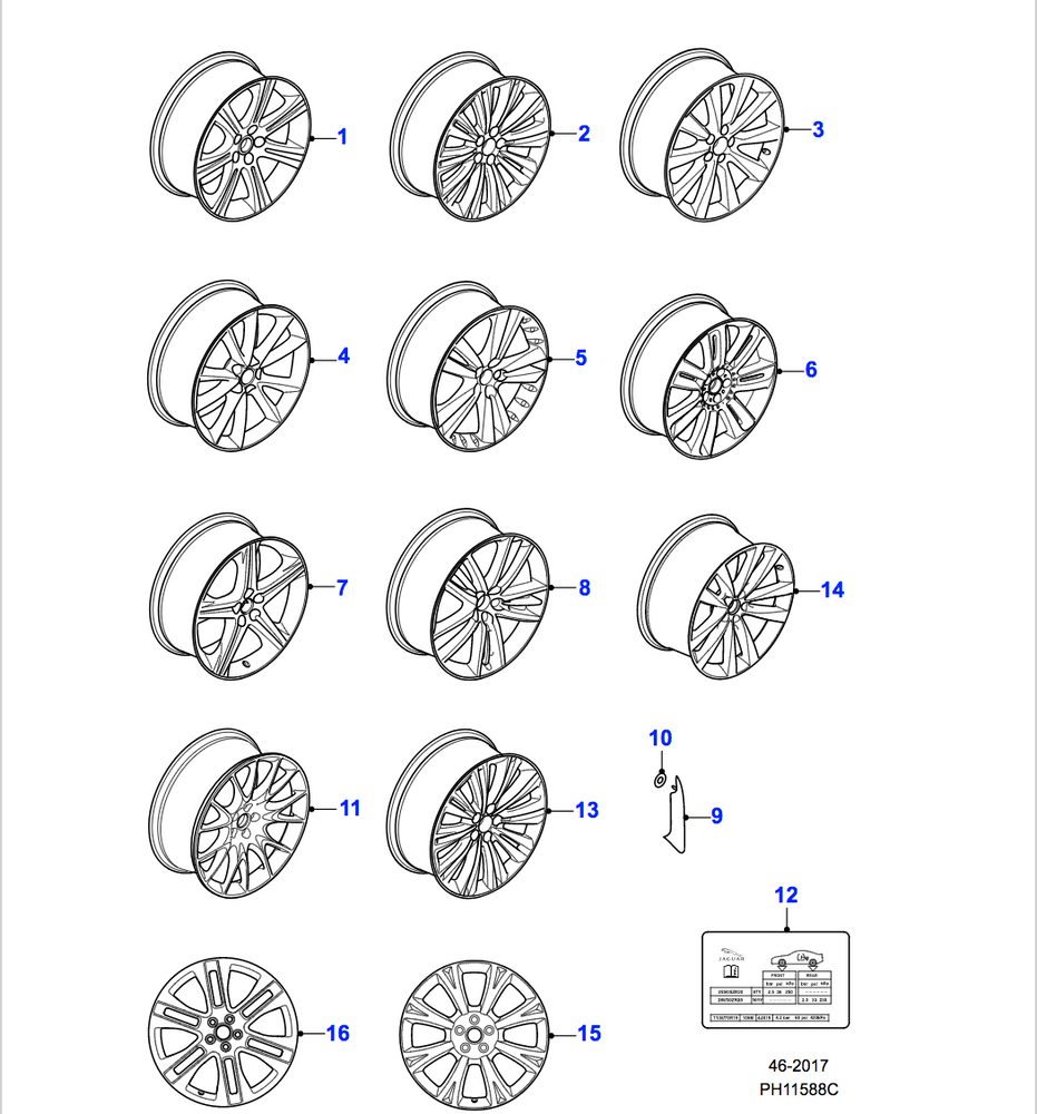 Jaguar Alloy Wheel 20" Orona, Rear