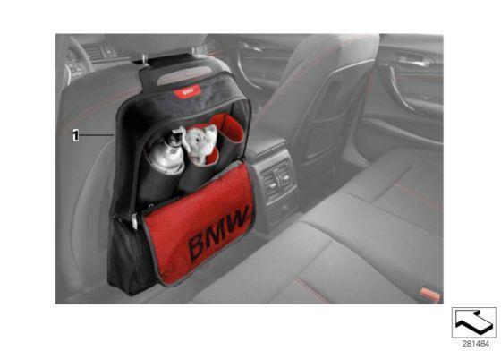 BMW Genuine Back Seat Hanging Storage Pocket Holder Bag Organizer