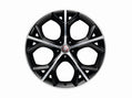 Jaguar Alloy Wheel 20" Style 5040, 5 split spoke, Gloss Black Diamond Turned finish, Rear, Pre 21MY