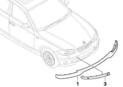 BMW Genuine Front Right Bumper Panel Protector Trim