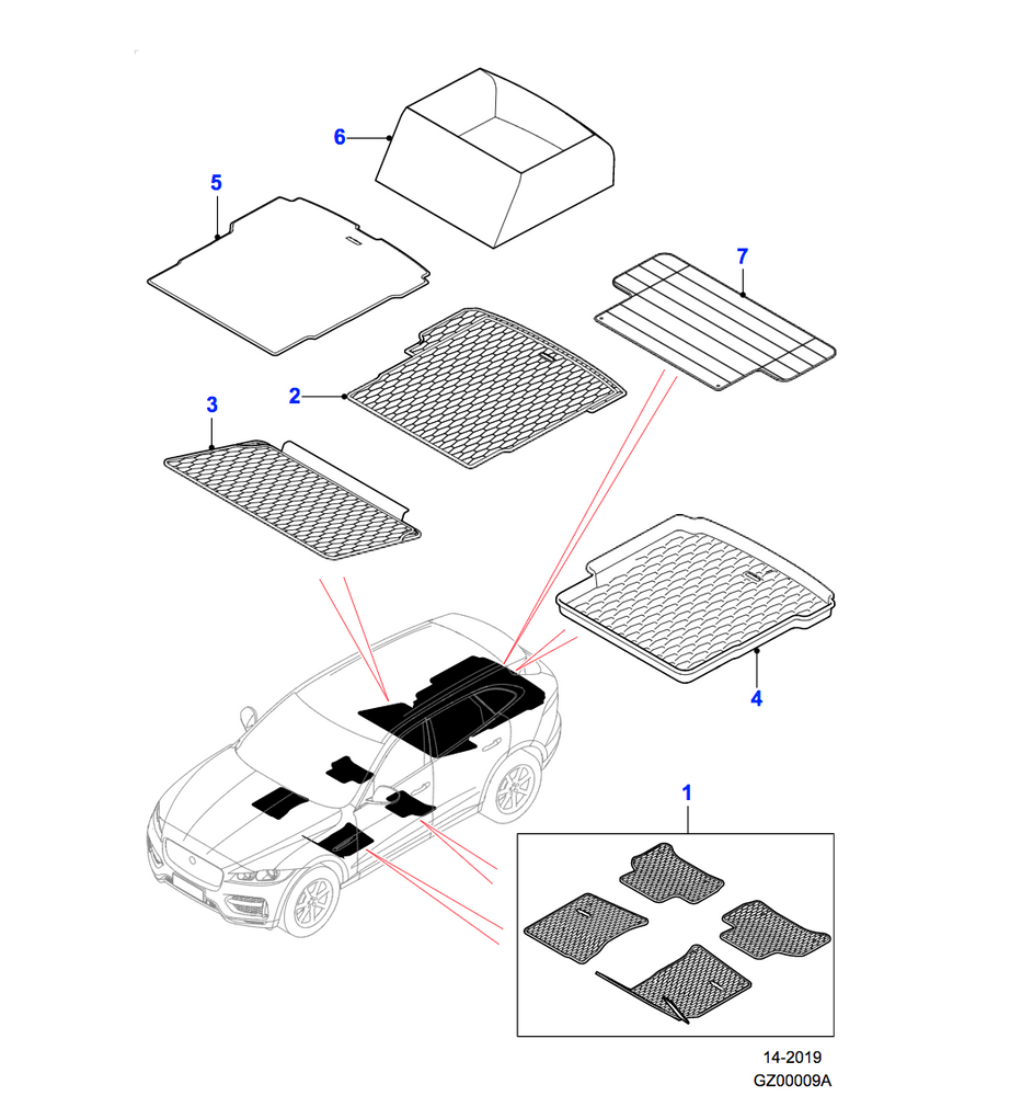 Jaguar Loadspace Rubber Liner