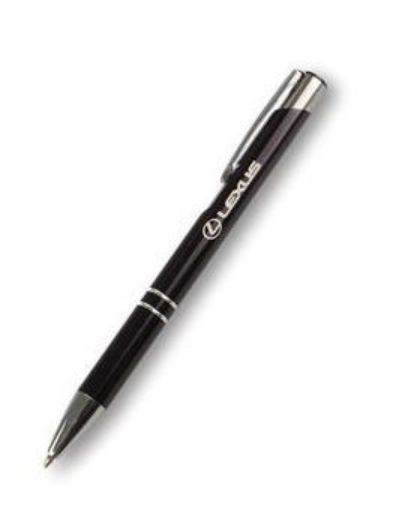Genuine OEM Lexus Black Branded Click Blue Ink Ballpoint Pen Ballpen