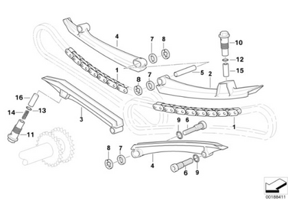 Genuine BMW Motorrad Left Timing Chain Piston For 259R 259C K25 K26 11317656922