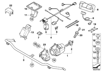 Genuine BMW Additional Head Lamp Light Bracket R 1200 GS Adventure 63177721640