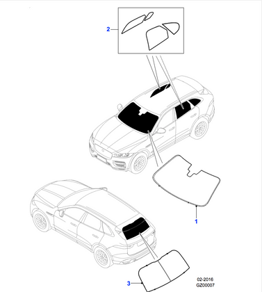 Jaguar UV Sunshade Front Windscreen