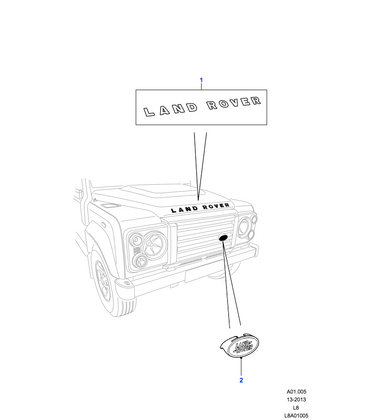 Land Rover Land Rover Front Grille - Silver Badge