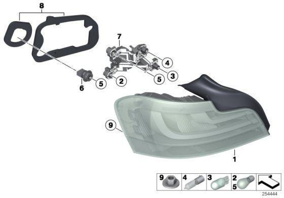 BMW Genuine Rear Taillamp Lights Right Offside Driver Side O/S