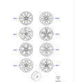 Land Rover Alloy Wheel - 20" Style 5079, 5 split - spoke, Diamond Turned finish