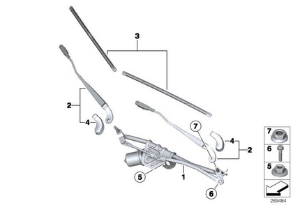 MINI Genuine Window Windscreen Wiper Blades Set