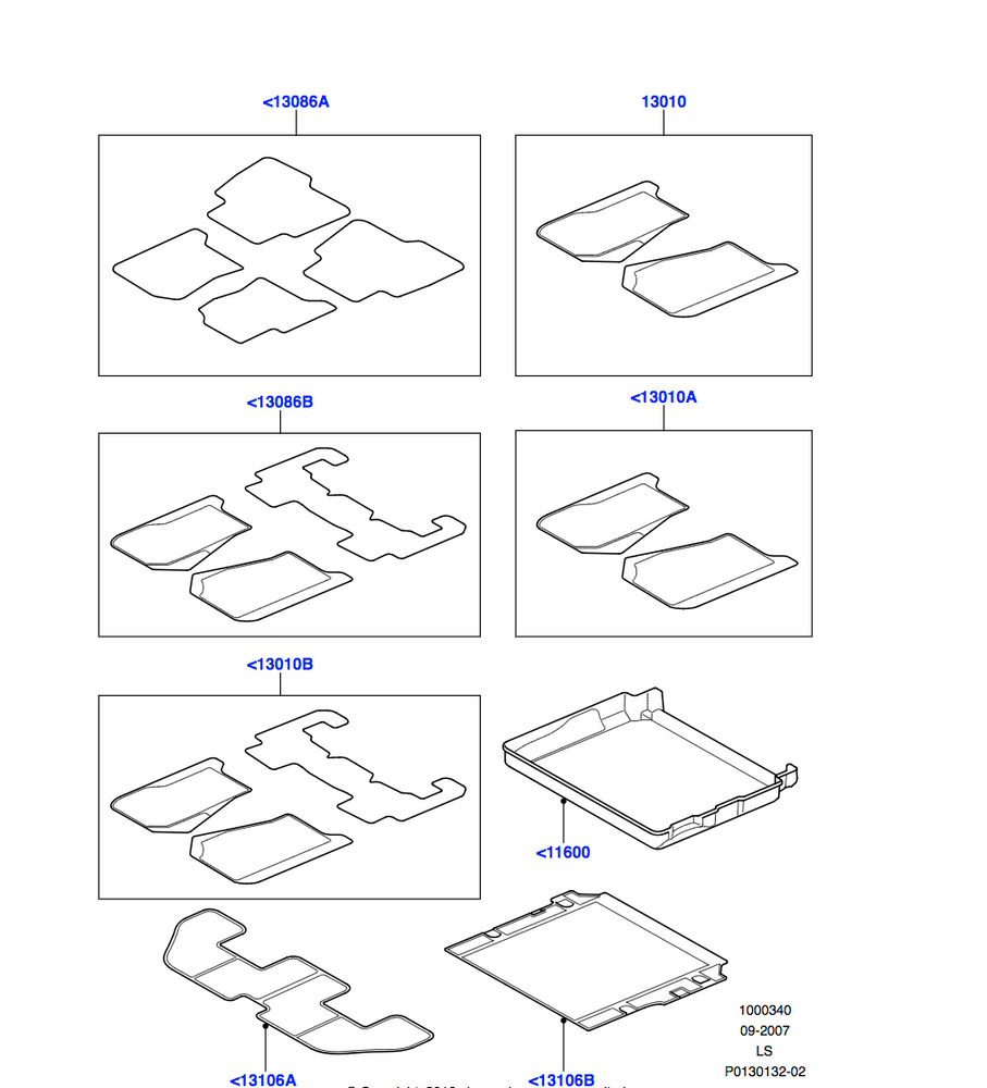 Land Rover Loadspace Liner Tray “ Luggage Partition Compatible