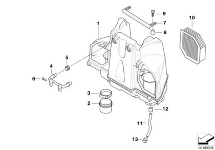 Genuine BMW Motorrad Air Filter Cleaner Element For K1200 S R GT 13717703583