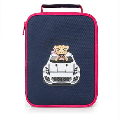 Jaguar Children's Lunch Box - Pink