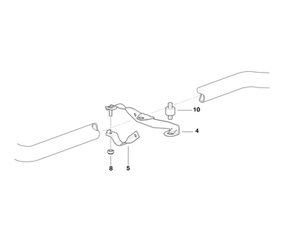 BMW Genuine Exhaust Silencer/Muffler Support Bracket