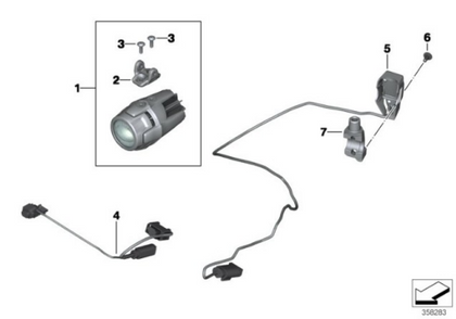 Genuine BMW LED Additional Headlight Handlebar Extra Switch R 1200GS 61318533473
