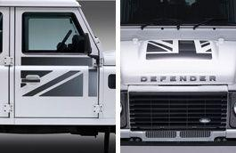 Land Rover Union Flag Decals - Santorini Black