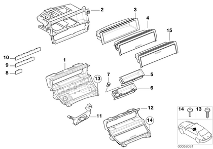 BMW Genuine Switch Centre Instrument Panel Storing Partition