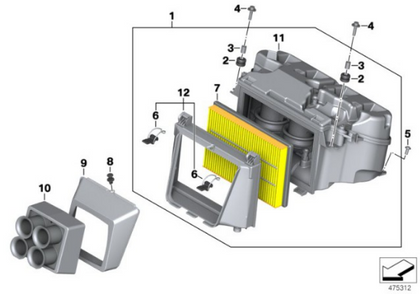 Genuine BMW Motorrad Air Filter Cleaner Element For HP4 S1000 R RR 13717717842