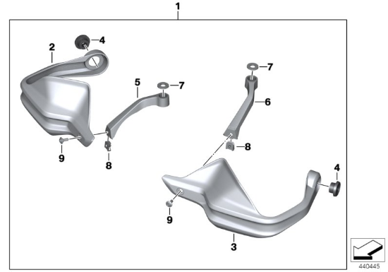 BMW Motorrad Genuine Hand Protection Set SX1000XR (K69) / SX1000XR (K49)