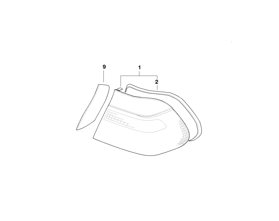 BMW Genuine Rear Side Panel Light/Lamp Right