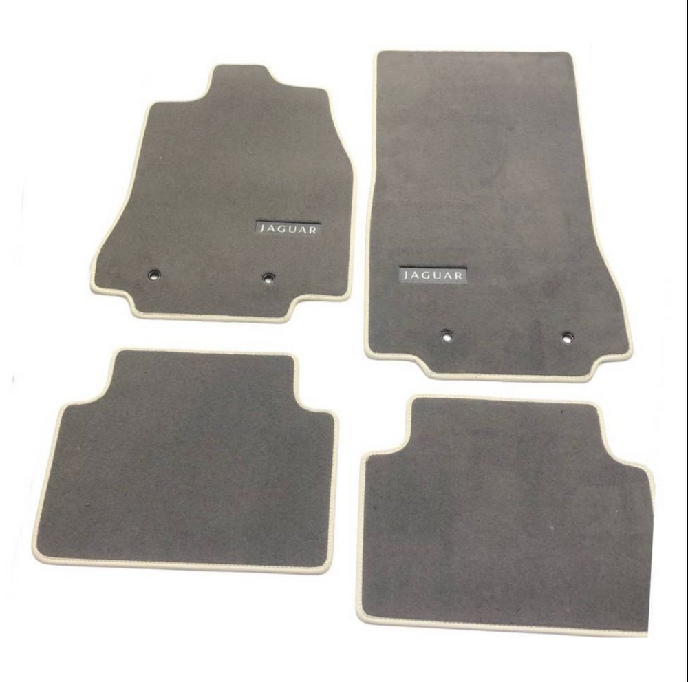 Jaguar Carpet Mat Set Oyster, RHD