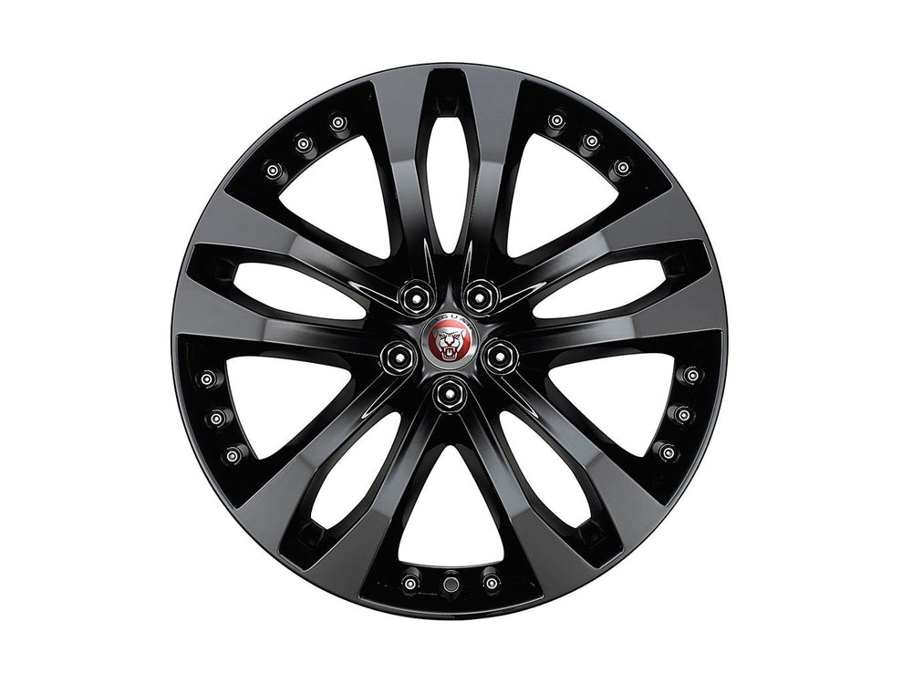 Jaguar Alloy Wheel 20" Style 5039, 5 split spoke, Gloss Black, Rear