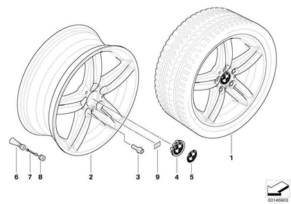 BMW Genuine Light Alloy Wheel Rim 8Jx18 ET49