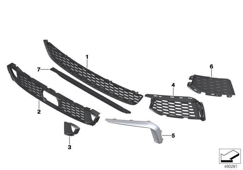 BMW Genuine M Performance Front Bumper Center Air Guide Trim