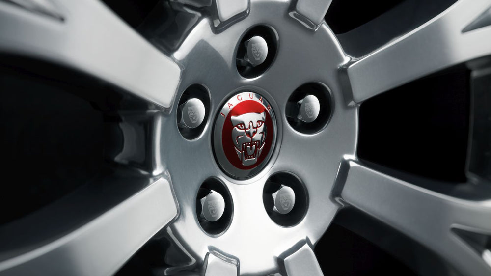 Jaguar Wheel Centre Badge Red Logo