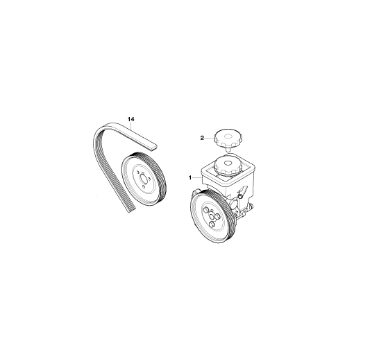BMW Genuine Water Pump/Alternator Drive Ribbed V-Belt