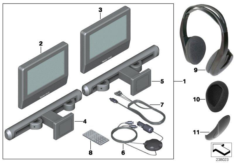 MINI Genuine IR Infrared Wireless Stereo Headphones For DVD System