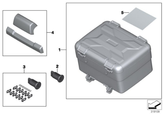Genuine BMW Motorrad Luggage Storage Vario Top Case Box For R1200 / R 1250 GS