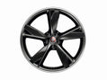 Jaguar Alloy Wheel 20" Style 5042, 5 spoke, Forged, Carbon Fibre and Satin Dark Grey Diamond Turned finish, Rear