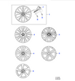 Jaguar Alloy Wheel 20" Blade, 5 spoke, with Grey Diamond Turned finish