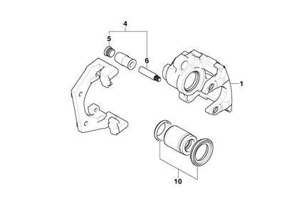 BMW Genuine Rear Brake Caliper Housing Right