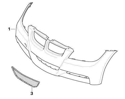 BMW Genuine M Front Lower Bumper Grille Panel Trim