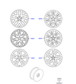 Land Rover Alloy Wheel - 20" 5 Split - Spoke, 'Style 511', with Sparkle Silver finish
