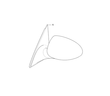 BMW Genuine Right Exterior Wing Mirror Electric Heated Primed