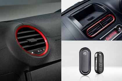 MG Piano Black & Red Vent Interior Pack - Black Key - MG 3