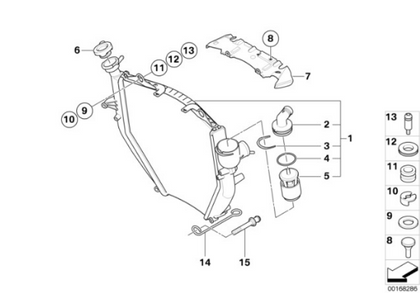 Genuine BMW Motorrad Engine Cooler Radiator For K1200 GT K1300 S GT 17117699517