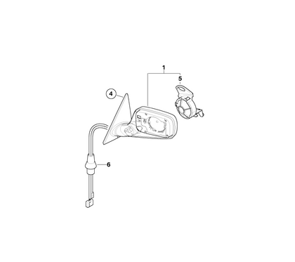 BMW Genuine Right OS Exterior Wing Mirror Heated