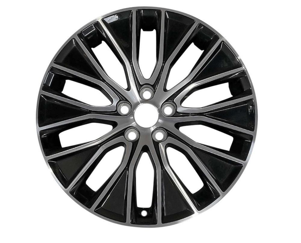 Jaguar Alloy Wheel 18" Style 1049, 10 split spoke, Gloss Black Diamond Turned finish