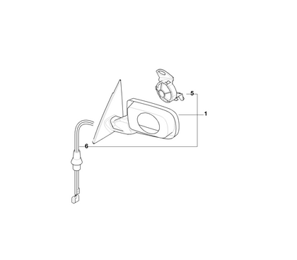 BMW Genuine Right OS Exterior Wing Mirror Heated