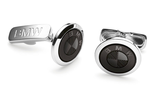 BMW Mens Silver Elegant Cufflinks With FREE Gift Pouch