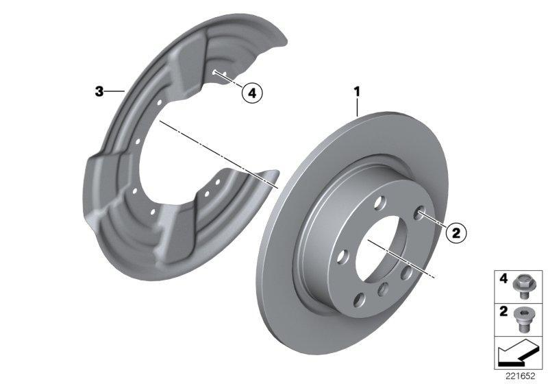 MINI Genuine Rear Brake Disc Protection Plate Enclosure