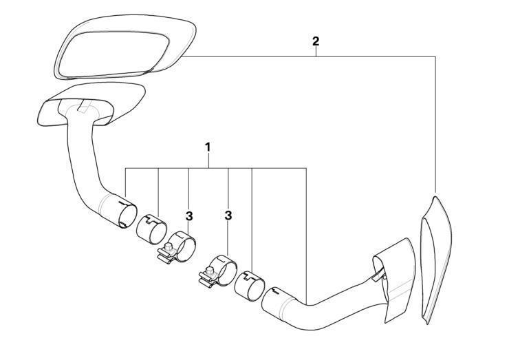 BMW Genuine Rear Bumper Trim Covers Primed