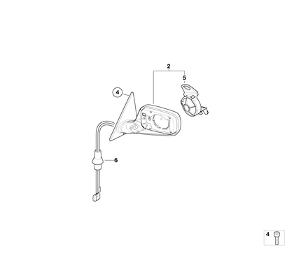 BMW Genuine Exterior Wing Mirror Folding Heated Left