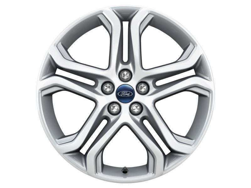 Ford Alloy Wheel 19" 5 x 2-spoke design, Sparkle Nickel